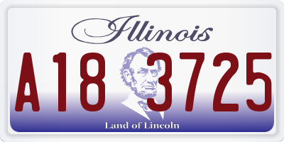 IL license plate A183725