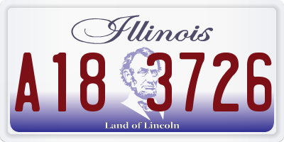 IL license plate A183726