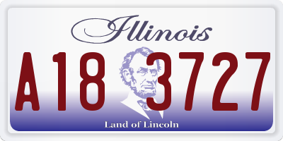 IL license plate A183727