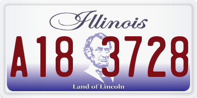 IL license plate A183728