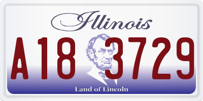 IL license plate A183729