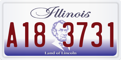 IL license plate A183731