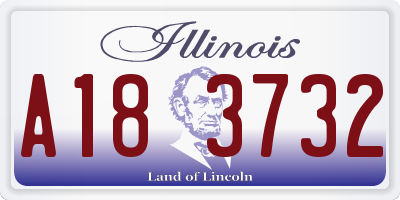 IL license plate A183732