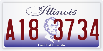IL license plate A183734