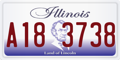 IL license plate A183738