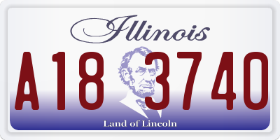 IL license plate A183740