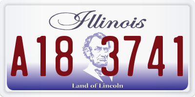 IL license plate A183741