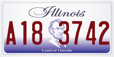 IL license plate A183742