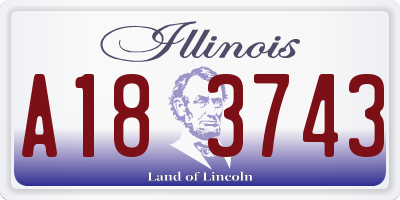 IL license plate A183743