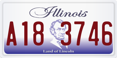 IL license plate A183746