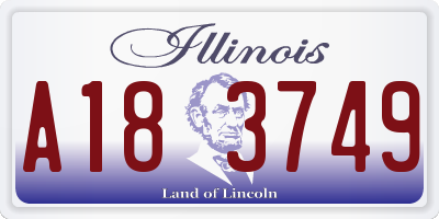 IL license plate A183749