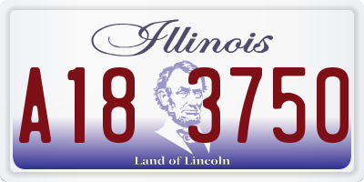 IL license plate A183750
