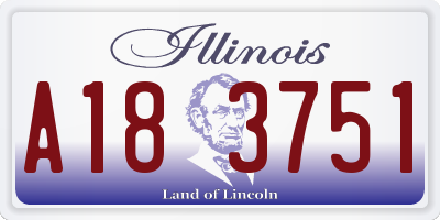 IL license plate A183751