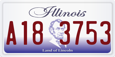 IL license plate A183753