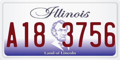 IL license plate A183756
