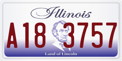 IL license plate A183757