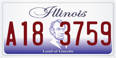 IL license plate A183759