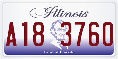 IL license plate A183760