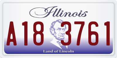 IL license plate A183761