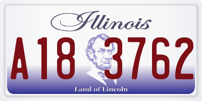 IL license plate A183762