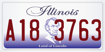 IL license plate A183763