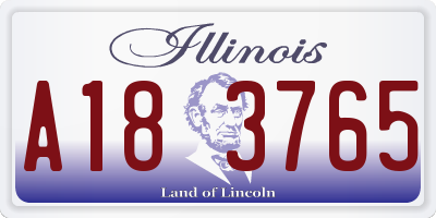 IL license plate A183765