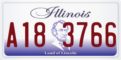 IL license plate A183766