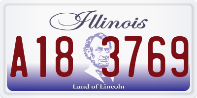 IL license plate A183769