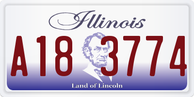 IL license plate A183774