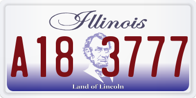 IL license plate A183777