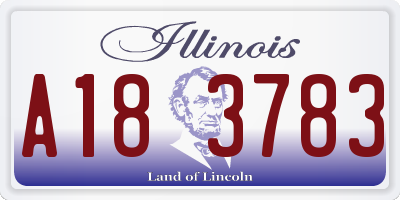 IL license plate A183783