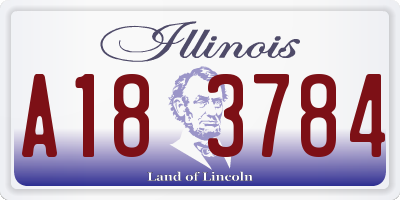 IL license plate A183784