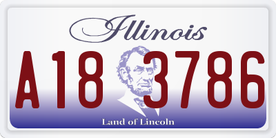 IL license plate A183786