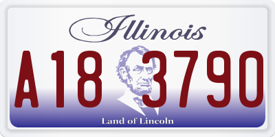 IL license plate A183790