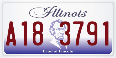 IL license plate A183791