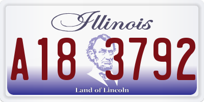 IL license plate A183792