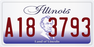 IL license plate A183793