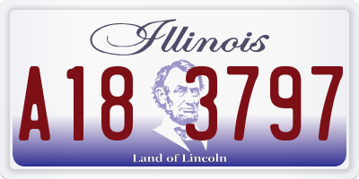 IL license plate A183797
