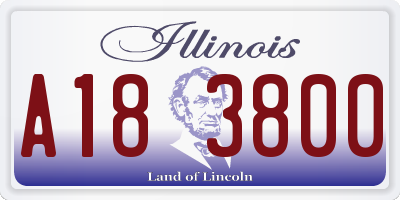 IL license plate A183800