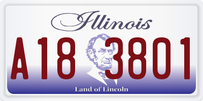 IL license plate A183801