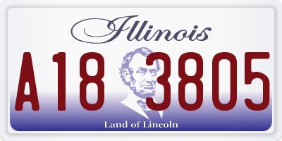 IL license plate A183805