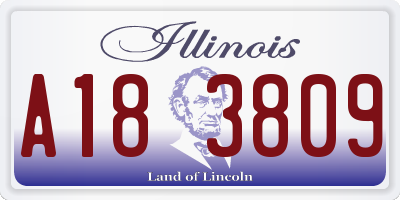 IL license plate A183809