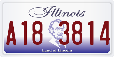 IL license plate A183814