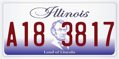IL license plate A183817