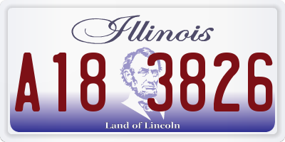 IL license plate A183826