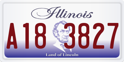 IL license plate A183827