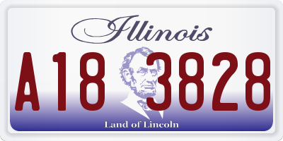 IL license plate A183828