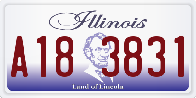 IL license plate A183831