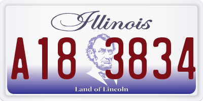 IL license plate A183834
