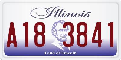 IL license plate A183841